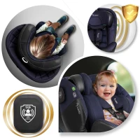 Autosedačka Nukido 710121 Aero Line ISOFIX, i-Size 40-150 cm, 0-12 rokov, čierna a modrá