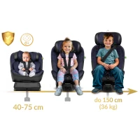Autosedačka Nukido 710121 Aero Line ISOFIX, i-Size 40-150 cm, 0-12 rokov, čierna a modrá
