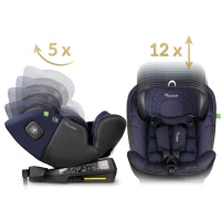 Autosedačka Nukido 710121 Aero Line ISOFIX, i-Size 40-150 cm, 0-12 rokov, čierna a modrá