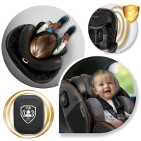 Nukido 710100 Autosedačka Prestige Line ISOFIX, i-Size 40-150 cm, 0-36 kg, černo-šedá