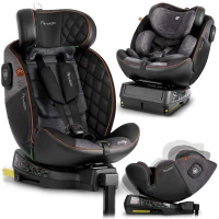 Nukido 710100 Autosedačka Prestige Line ISOFIX, i-Size 40-150 cm, 0-36 kg, černo-šedá