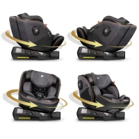 Nukido 710100 Autosedačka Prestige Line ISOFIX, i-Size 40-150 cm, 0-36 kg, černo-šedá