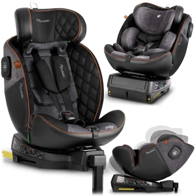 Nukido 710100 Autosedačka Prestige Line ISOFIX, i-Size 40-150 cm, 0-36 kg, černo-šedá