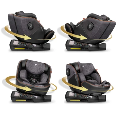 Nukido 710100 Autosedačka Prestige Line ISOFIX, i-Size 40-150 cm, 0-36 kg, černo-šedá