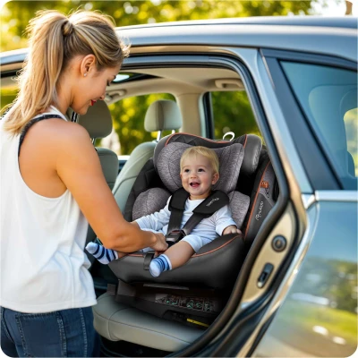 Nukido 710100 Autosedačka Prestige Line ISOFIX, i-Size 40-150 cm, 0-36 kg, černo-šedá