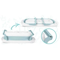 Ricokids RK-282 Cestovní vanička pro miminka s LCD teploměrem, bílo-modrá