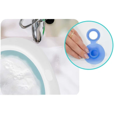 Ricokids RK-282 Cestovní vanička pro miminka s LCD teploměrem, bílo-modrá