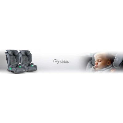 Nukido 710001 Autosedačka Louis ISOFIX 15 - 36 kg, 100-150 cm, šedá 