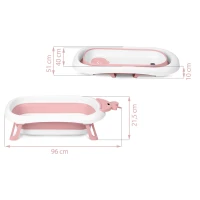 Ricokids RK-282 Vanička pro miminka s LCD teploměrem, bílo-růžová