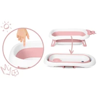Ricokids RK-282 Vanička pro miminka s LCD teploměrem, bílo-růžová
