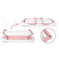Ricokids RK-282 Vanička pro miminka s LCD teploměrem, bílo-růžová