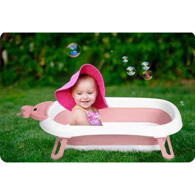 Ricokids RK-282 Vanička pro miminka s LCD teploměrem, bílo-růžová