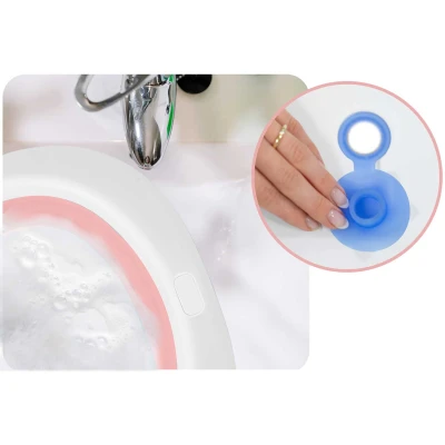 Ricokids RK-282 Vanička pro miminka s LCD teploměrem, bílo-růžová