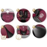 Autosedačka Nukido 710102 Prestige Line ISOFIX, i-Size 40-150 cm, 0-36 kg, čierna a ružová 