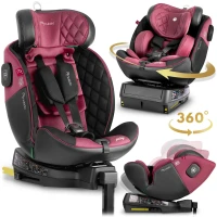 Autosedačka Nukido 710102 Prestige Line ISOFIX, i-Size 40-150 cm, 0-36 kg, čierna a ružová 