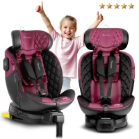 Autosedačka Nukido 710102 Prestige Line ISOFIX, i-Size 40-150 cm, 0-36 kg, čierna a ružová 