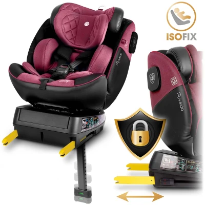 Autosedačka Nukido 710102 Prestige Line ISOFIX, i-Size 40-150 cm, 0-36 kg, čierna a ružová 