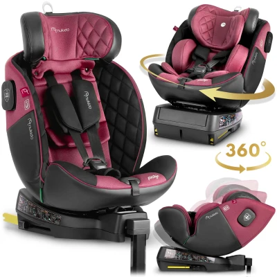 Autosedačka Nukido 710102 Prestige Line ISOFIX, i-Size 40-150 cm, 0-36 kg, čierna a ružová 