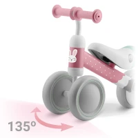 Ricokids 760600 Trojkolový balančný bicykel pre deti, ružový