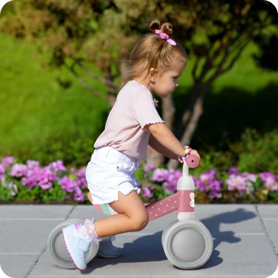 Ricokids 760600 Trojkolový balančný bicykel pre deti, ružový
