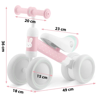 Ricokids 760600 Trojkolový balančný bicykel pre deti, ružový