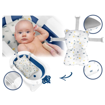 Ricokids RK-286 Skladacie detské vanička s vložkou, biela a modrá