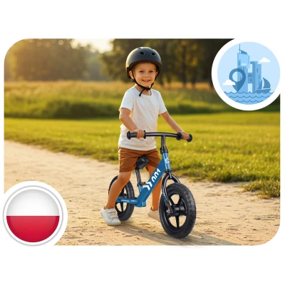 Ricokids 760701 Detská balančná bicykel, modrá