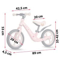 Ricokids 760503 FUNNU detský balančný bicykel, ružový