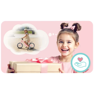 Ricokids 760503 FUNNU detský balančný bicykel, ružový