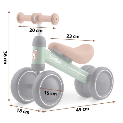 Ricokids 760601 Tříkolové odrážedlo pro děti, zelené
