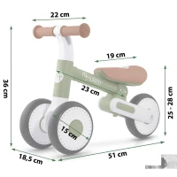 Nukido NK-603 Detský balančný bicykel, biely a zelený