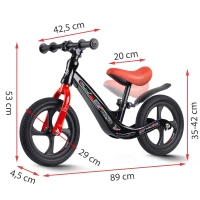 Ricokids 760501 Dětské odrážedlo FUNNU, černo-červený