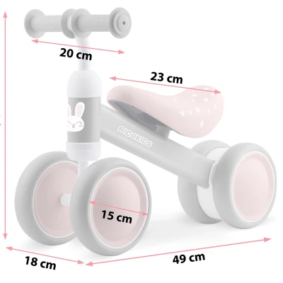 Ricokids 760602 Tříkolové odrážedlo pro děti, šedé