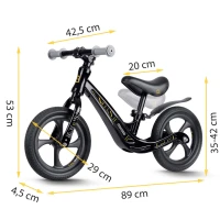 Ricokids 760500 Dětské odrážedlo FUNNU, černé
