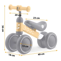 Ricokids 760603 Tříkolové odrážedlo pro děti, černo-žluté