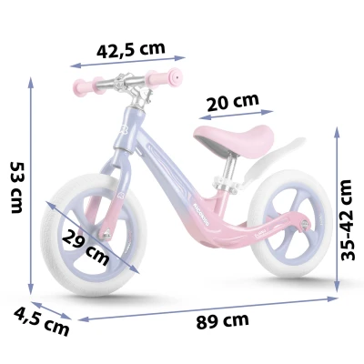 Ricokids 760502 Dětské odrážedlo FUNNU, modro-růžové