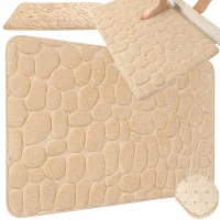 Verk 27606 Koupelnová předložka z paměťové pěny, protiskluzová, 50 x 80 cm, béžová