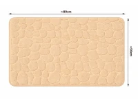 Verk 27606 Koupelnová předložka z paměťové pěny, protiskluzová, 50 x 80 cm, béžová