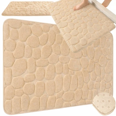 Verk 27606 Koupelnová předložka z paměťové pěny, protiskluzová, 50 x 80 cm, béžová