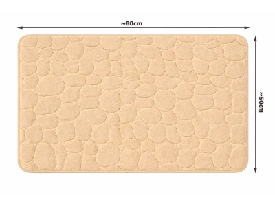 Verk 27606 Koupelnová předložka z paměťové pěny, protiskluzová, 50 x 80 cm, béžová
