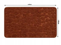 Verk 27606 Koupelnová předložka z paměťové pěny, protiskluzová, 50 x 80 cm, tmavě hnědá