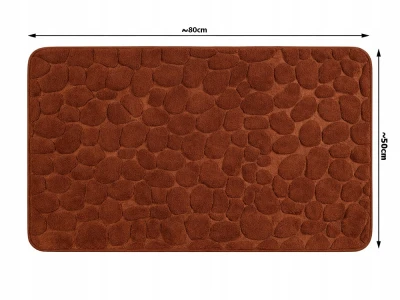 Verk 27606 Koupelnová předložka z paměťové pěny, protiskluzová, 50 x 80 cm, tmavě hnědá