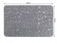 Verk 27606 Koupelnová předložka z paměťové pěny, protiskluzová, 50 x 80 cm, šedá