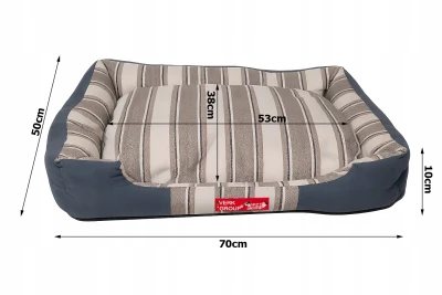Verk 19504 Pelíšek pro psa nebo kočku 70 x 50 x 10 cm, modro-šedý