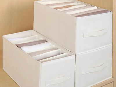 Verk 27391 Skládací organizér na oblečení, 9 přihrádek, bílý