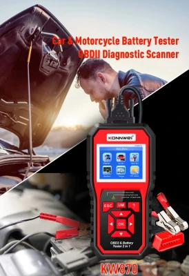 Konnwei KW870 Diagnostický skener a tester baterií OBD2 