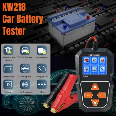 Konnwei KW218 Měřič baterií 6 – 12 V, 100 – 2000 CCA