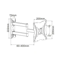 Cabletech UCH0214 Univerzální držák TV 13-42", naklápěcí a otočný