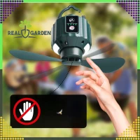 RealG RC-K-1484 Přenosný závěsný LED ventilátor s dálkovým ovládáním USB, 5200 mAh