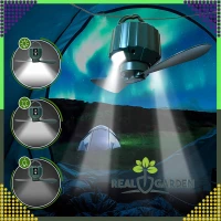 RealG RC-K-1484 Přenosný závěsný LED ventilátor s dálkovým ovládáním USB, 5200 mAh